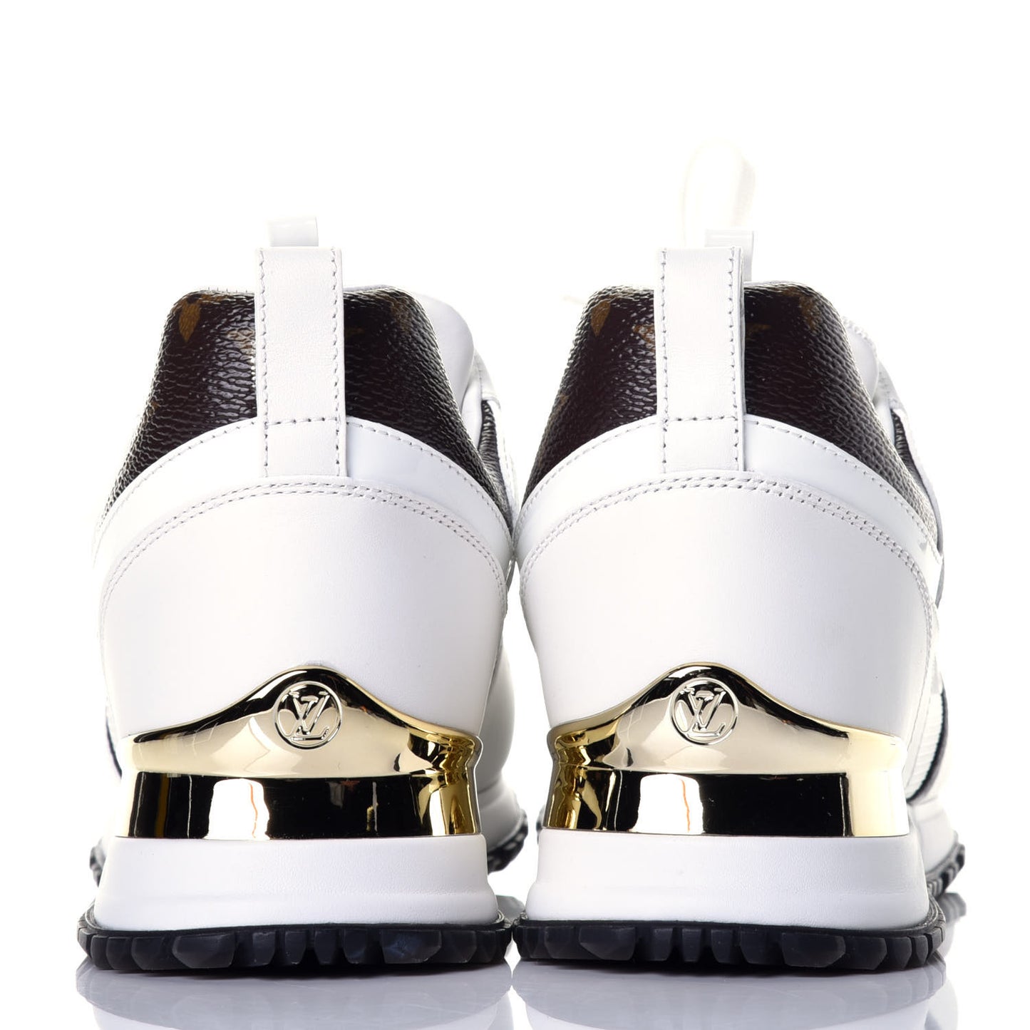 Suede Monogram Run Away Sneakers 38 White