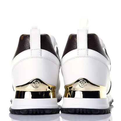 Louis Vuitton Suede Monogram Run Away Sneakers 38 White 5 of 10