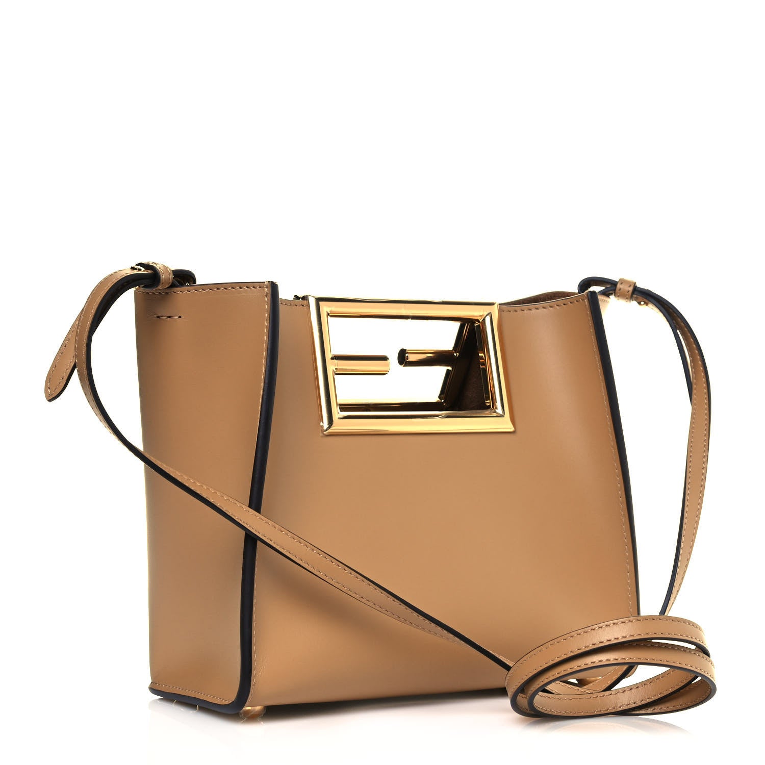 Fendi Vitello King Small Fendi Way Tote Miele Scuro 2 of 10