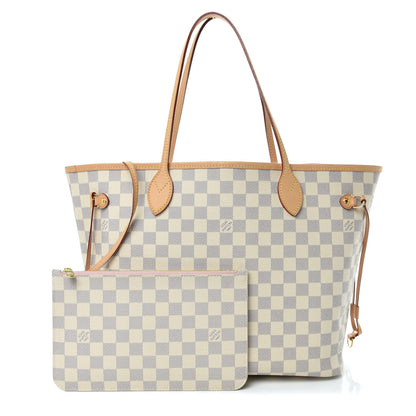 Louis Vuitton Damier Azur Neo Neverfull MM Rose Ballerine 1 of 13