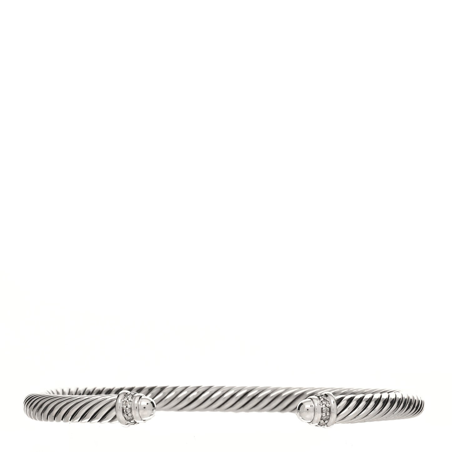 Sterling Silver Diamond 5mm Cable Classics Bracelet