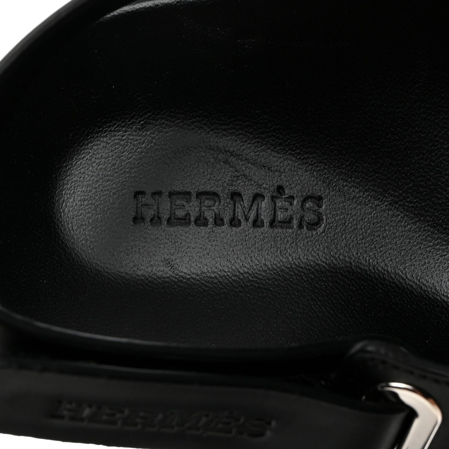 Hermes Calfskin Womens Takara Sandals 38 Black 6 of 9