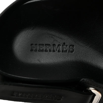 Hermes Calfskin Womens Takara Sandals 38 Black 6 of 9