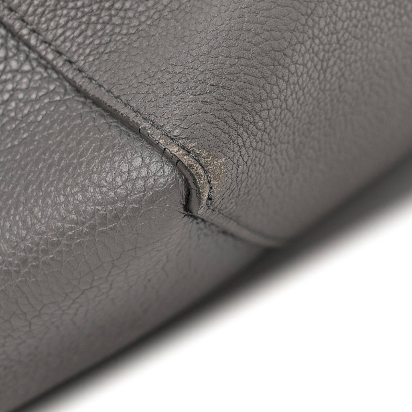 Soft Grained Calfskin Medium Belt Cabas Phantom Grey