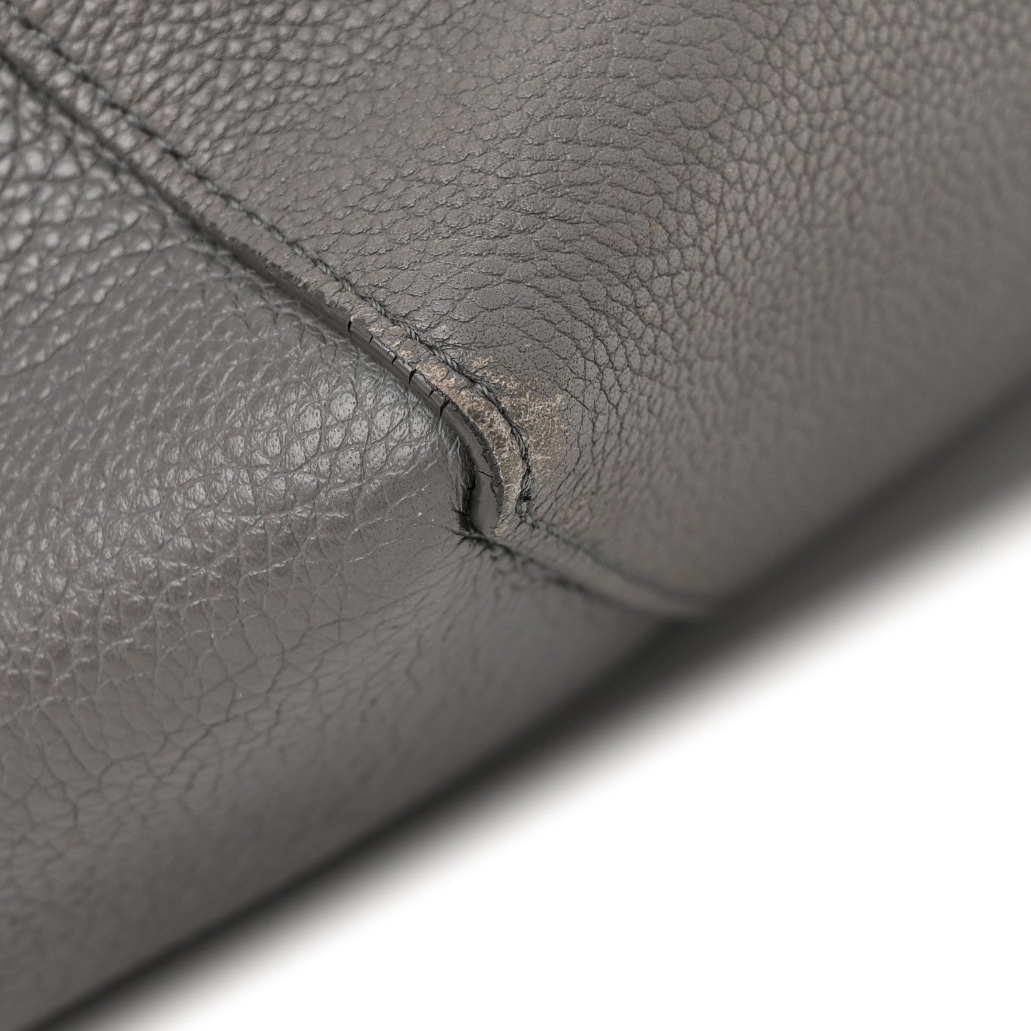 Celine Soft Grained Calfskin Medium Belt Cabas Phantom Grey 12 of 15