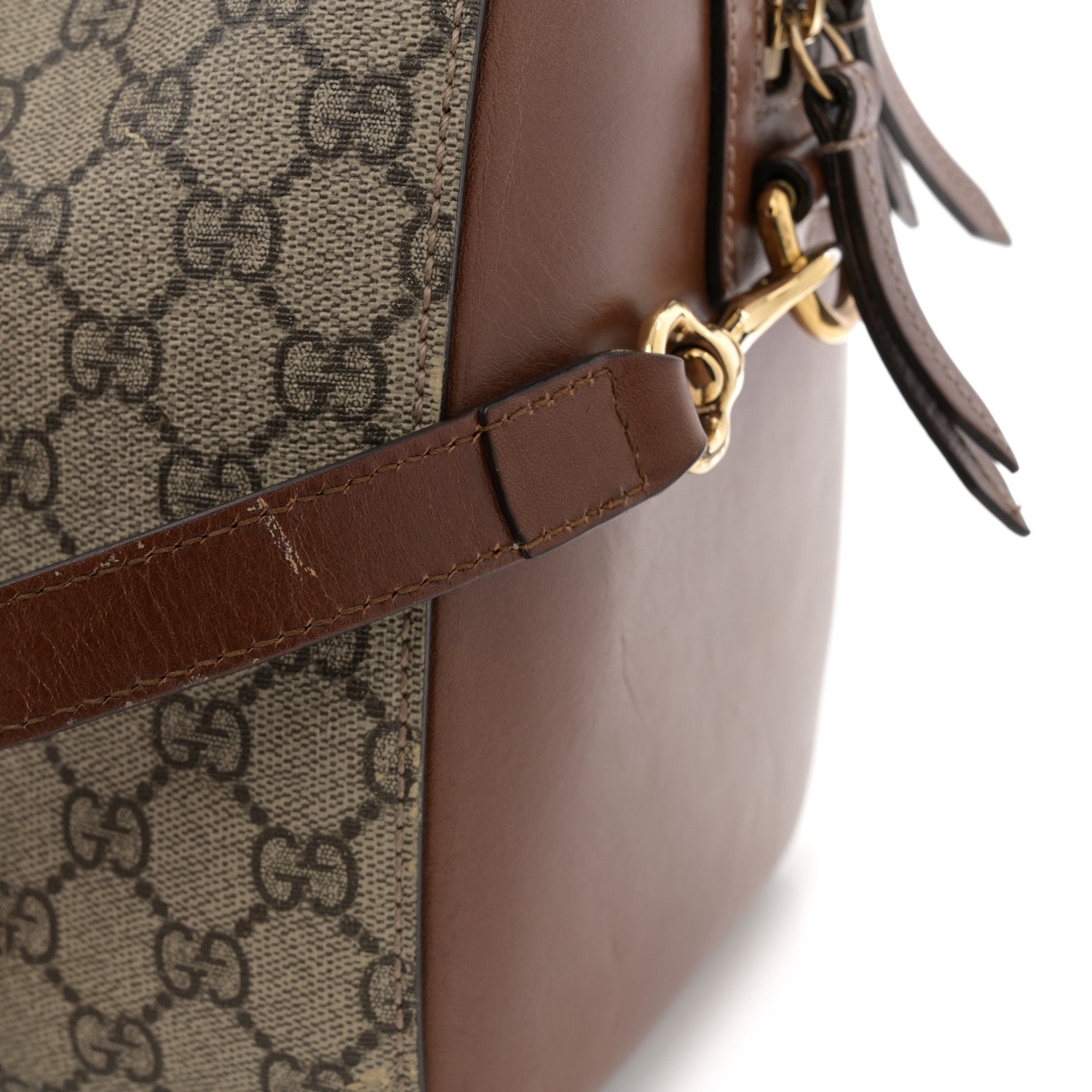 Gucci GG Supreme Monogram Medium Boston Beige Cuir 1770025