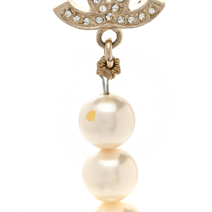 Chanel Crystal Pearl CC Short Necklace Gold 6 of 7