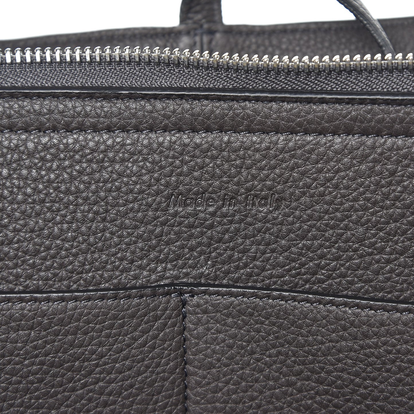 Baby Grained Calfskin Small Tri-Fold Bag Anthracite