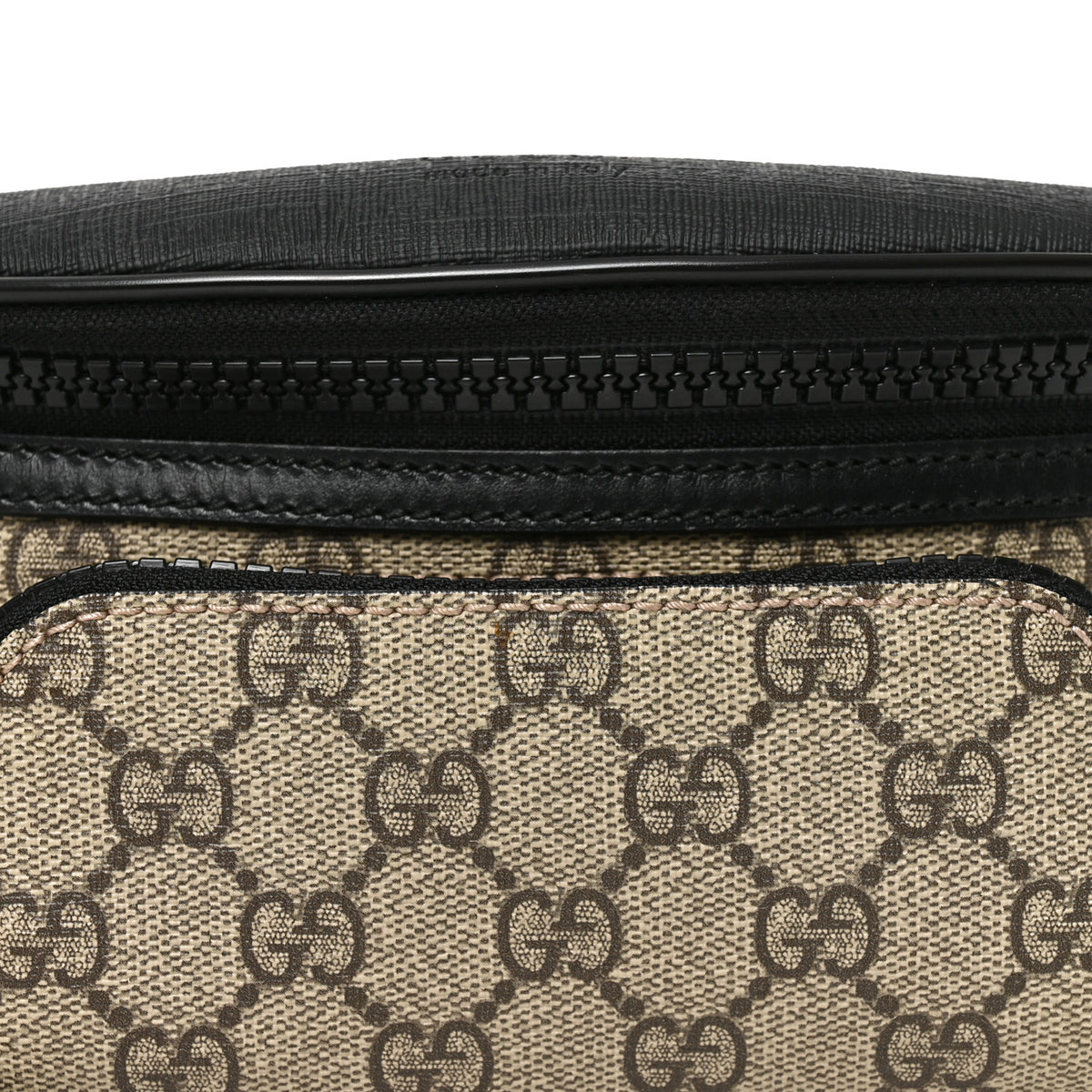 GG Supreme Monogram Belt Bag Black