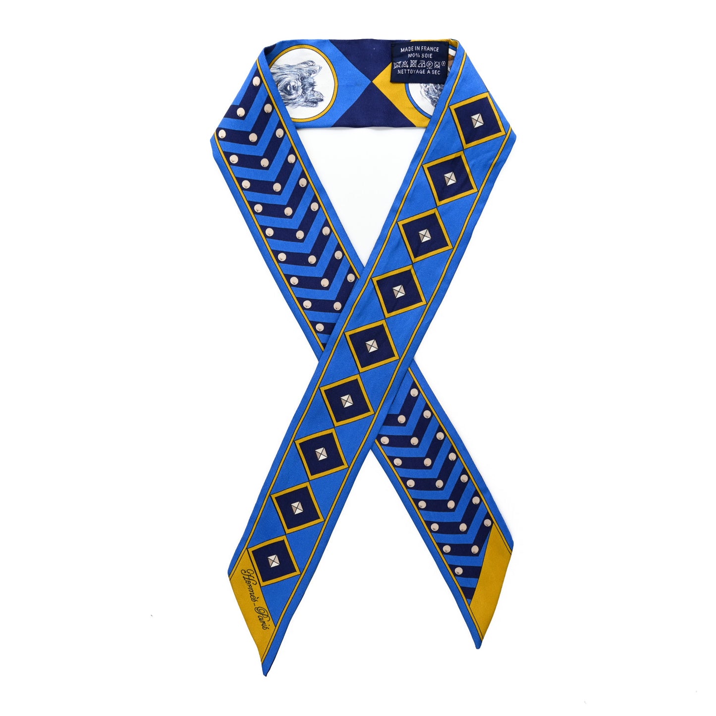 Silk Colliers Et Chiens Twilly Blue Roy Gold Marine