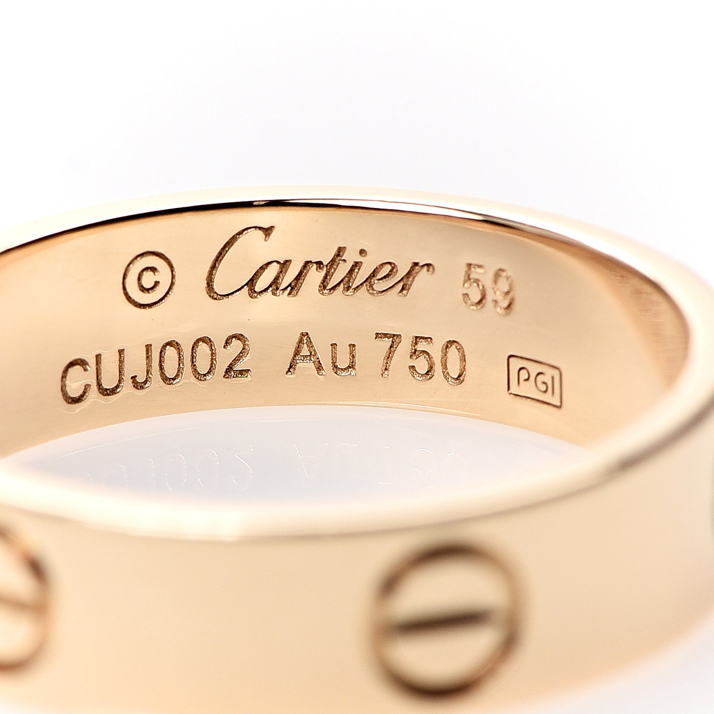 18K Yellow Gold 5.5mm LOVE Ring 59 8.75