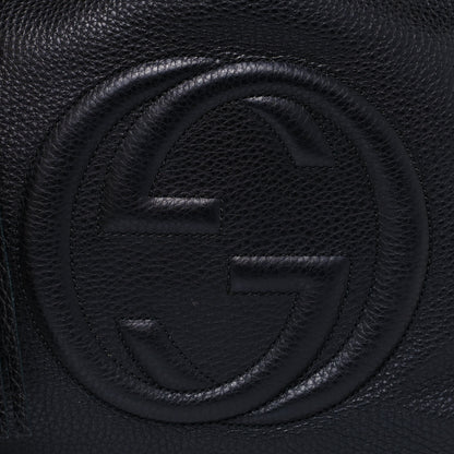 Gucci Pebbled Calfskin Medium Soho Shoulder Bag Black 9 of 13