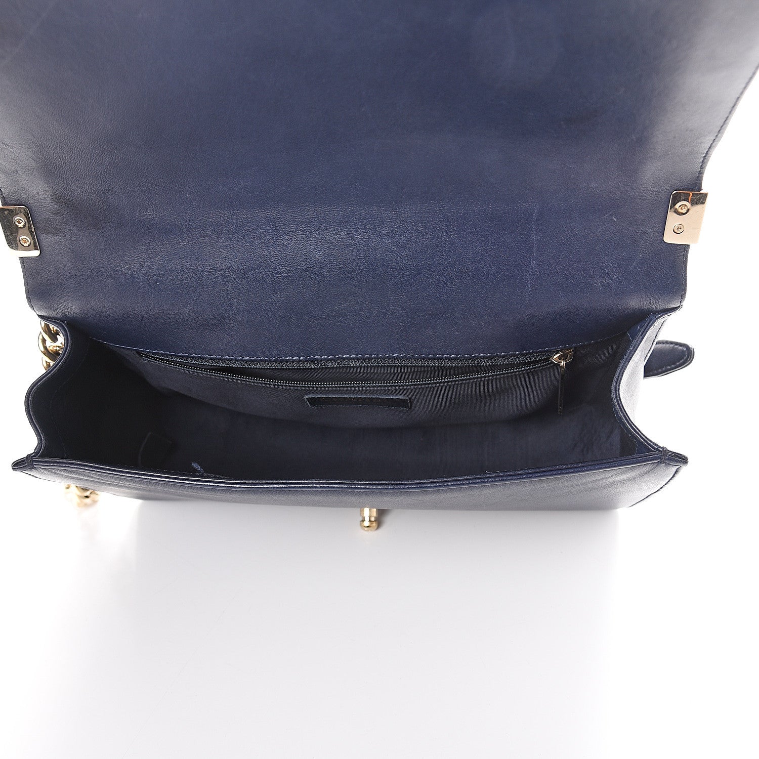 Chanel Lambskin Quilted New Medium Boy Flap Navy Blue 4 of 9