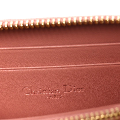 Christian Dior Lambskin Cannage Small Lady Dior Voyageur Coin Purse Rose Des Vents 6 of 7