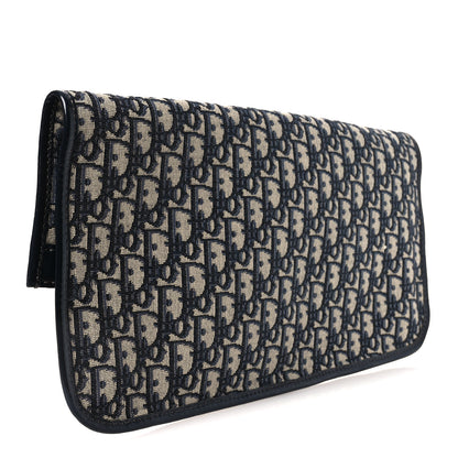Christian Dior Oblique Fold Over Clutch Blue 3 of 9