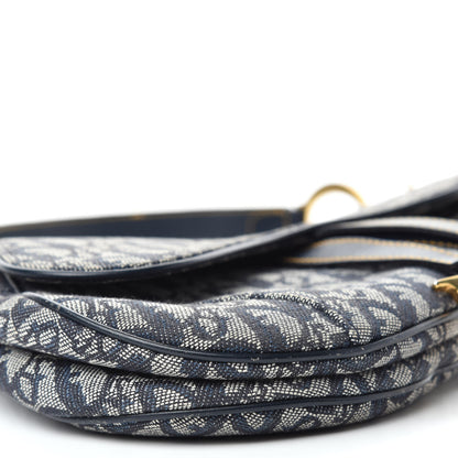 Christian Dior Monogram Saddle Bag Blue 6 of 10