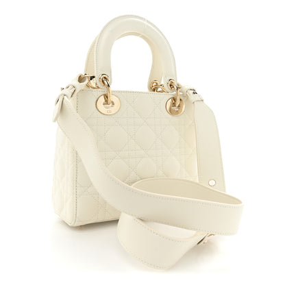 Christian Dior Lambskin Cannage Small My ABCDior Lady Dior White 3 of 14