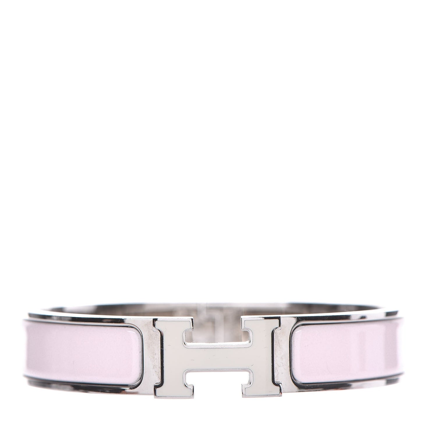 Enamel Narrow Clic Clac H Bracelet PM Rose Dragee