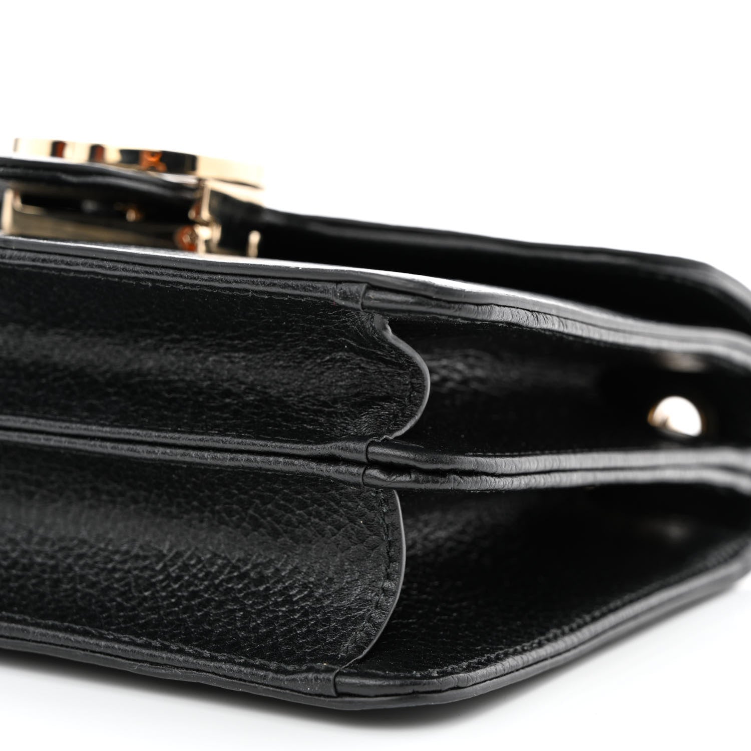 Gucci Dollar Calfskin Small Interlocking G Shoulder Bag Black 10 of 11