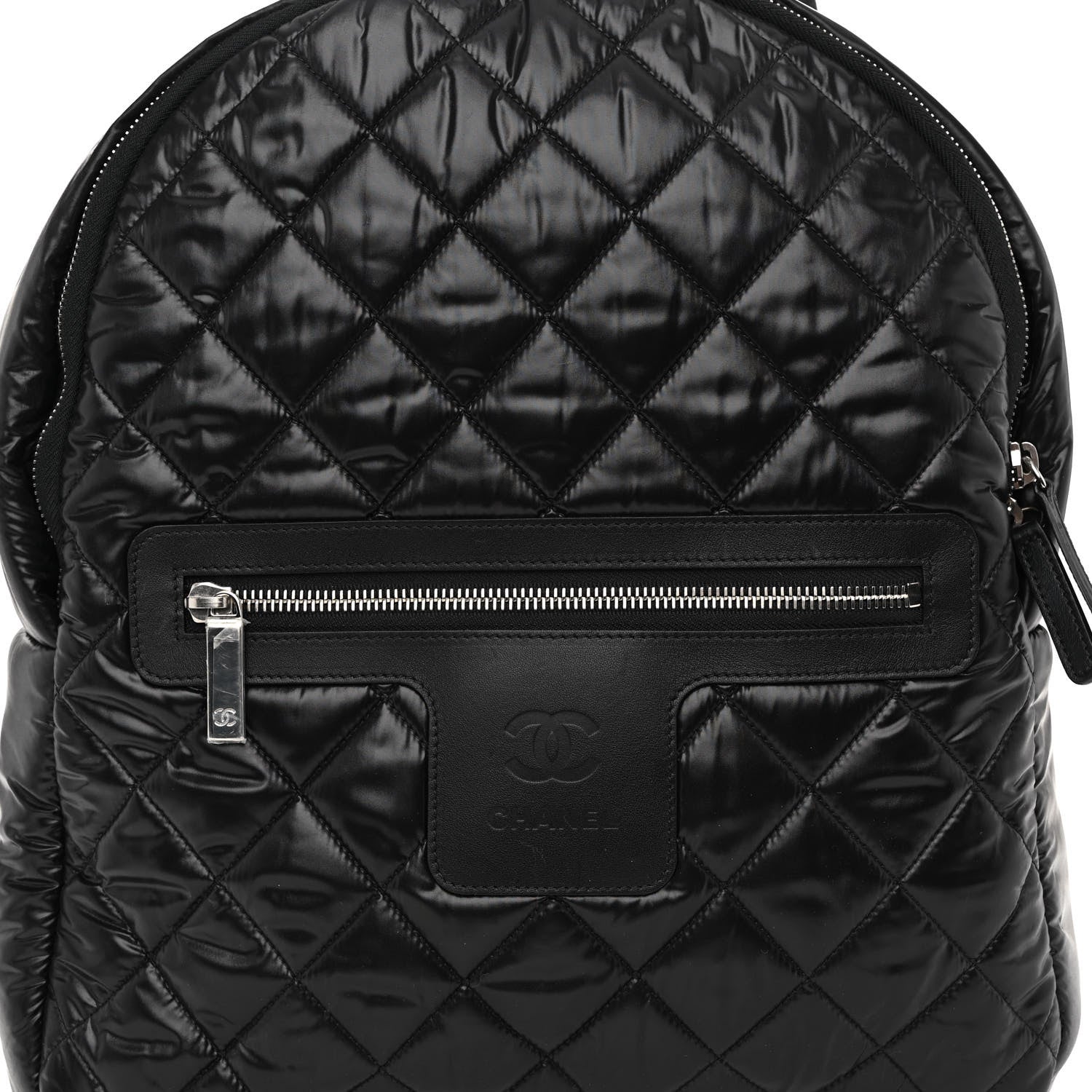Chanel Nylon Quilted Coco Cocoon Backpack Black 7 of 9