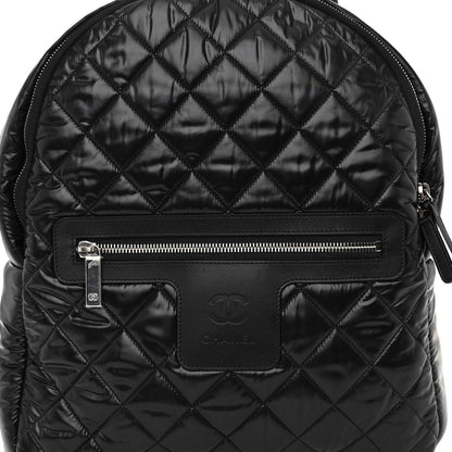 Chanel Nylon Quilted Coco Cocoon Backpack Black 7 of 9