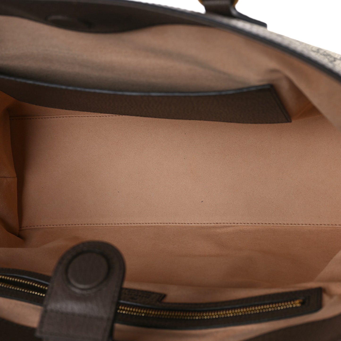 GG Supreme Monogram Textured Calfskin Web Medium Ophidia Shopping Tote Beige Ebony New Acero