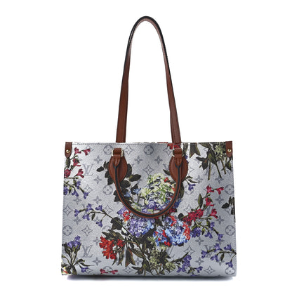 Louis Vuitton Metallic Monogram LV Garden OnTheGo MM Silver 1 of 10