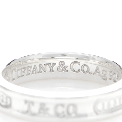 Tiffany Sterling Silver Narrow 1837 Band Ring 49 5 4 of 4