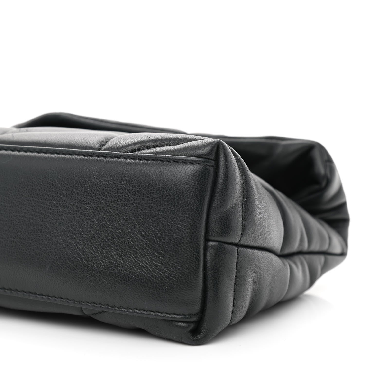 Saint Laurent Lambskin Quilted Toy Loulou Puffer Monogram Chain Satchel Storm 6 of 10