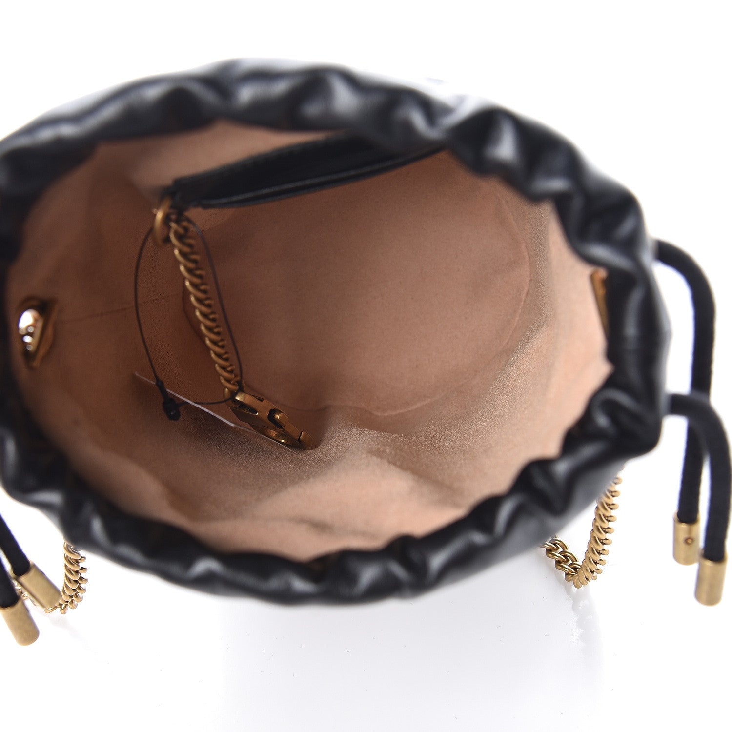 Gucci Calfskin Matelasse Mini GG Marmont 2.0 Bucket Bag Black 5 of 11