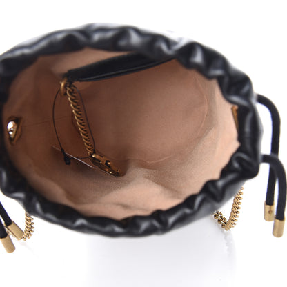Gucci Calfskin Matelasse Mini GG Marmont 2.0 Bucket Bag Black 5 of 11