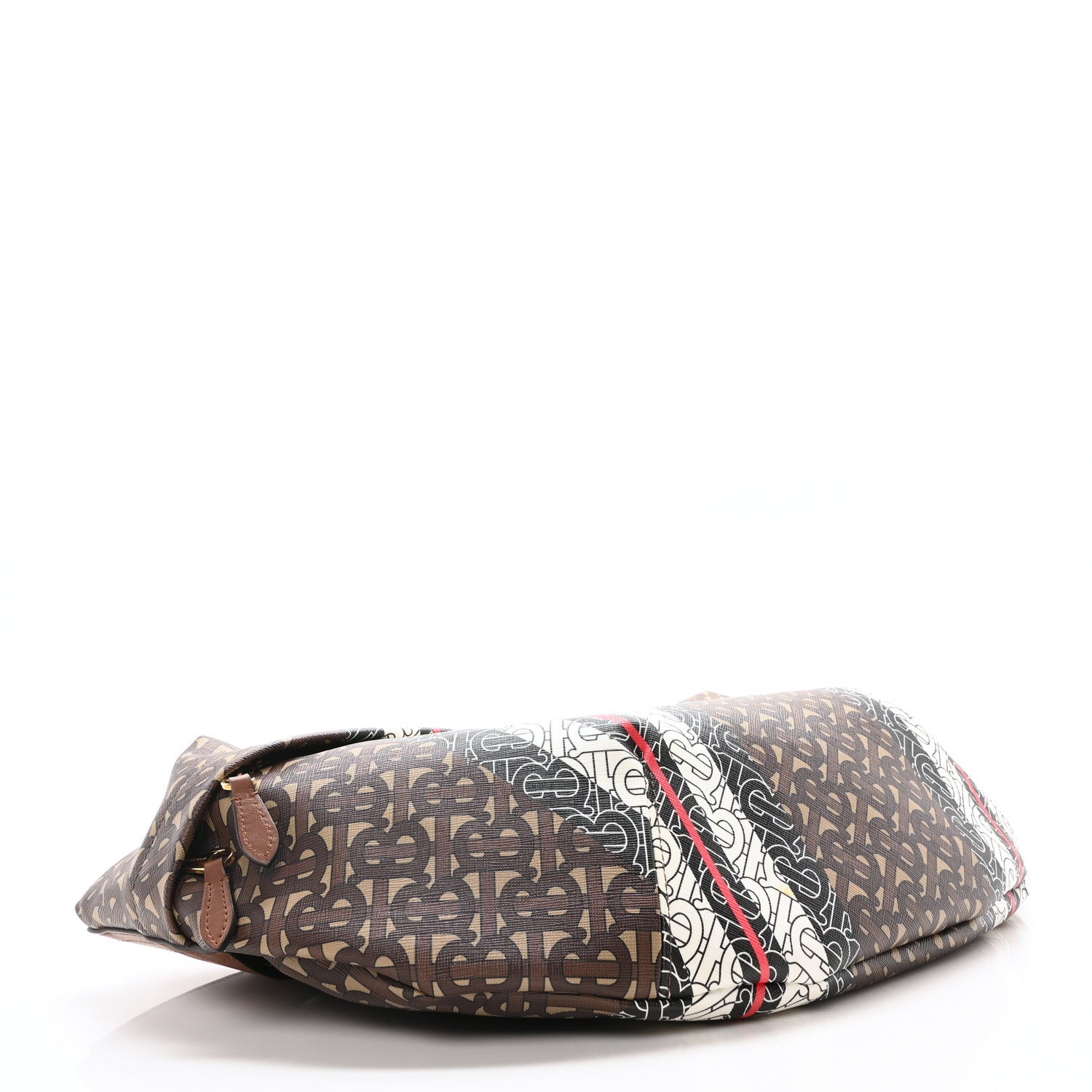 Burberry E-Canvas Monogram Stripe XL Sonny Bum Bag Bridle Brown 4 of 10