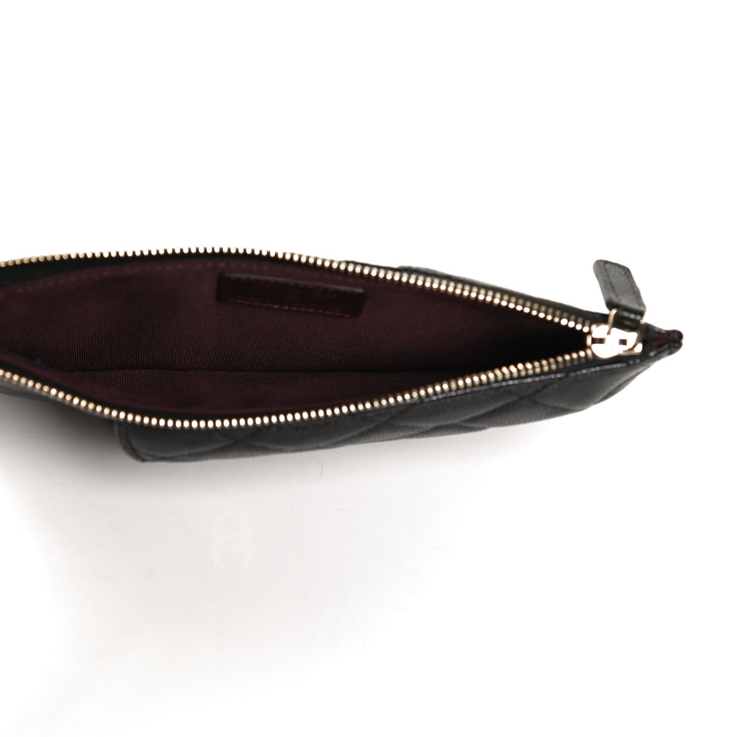 Chanel Caviar Quilted Classic Flat Wallet Pouch Black 5 of 10