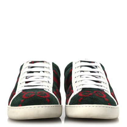 Gucci Terry Cloth GG Monogram Web Womens Ace Sneakers 36 Green Red 3 of 15