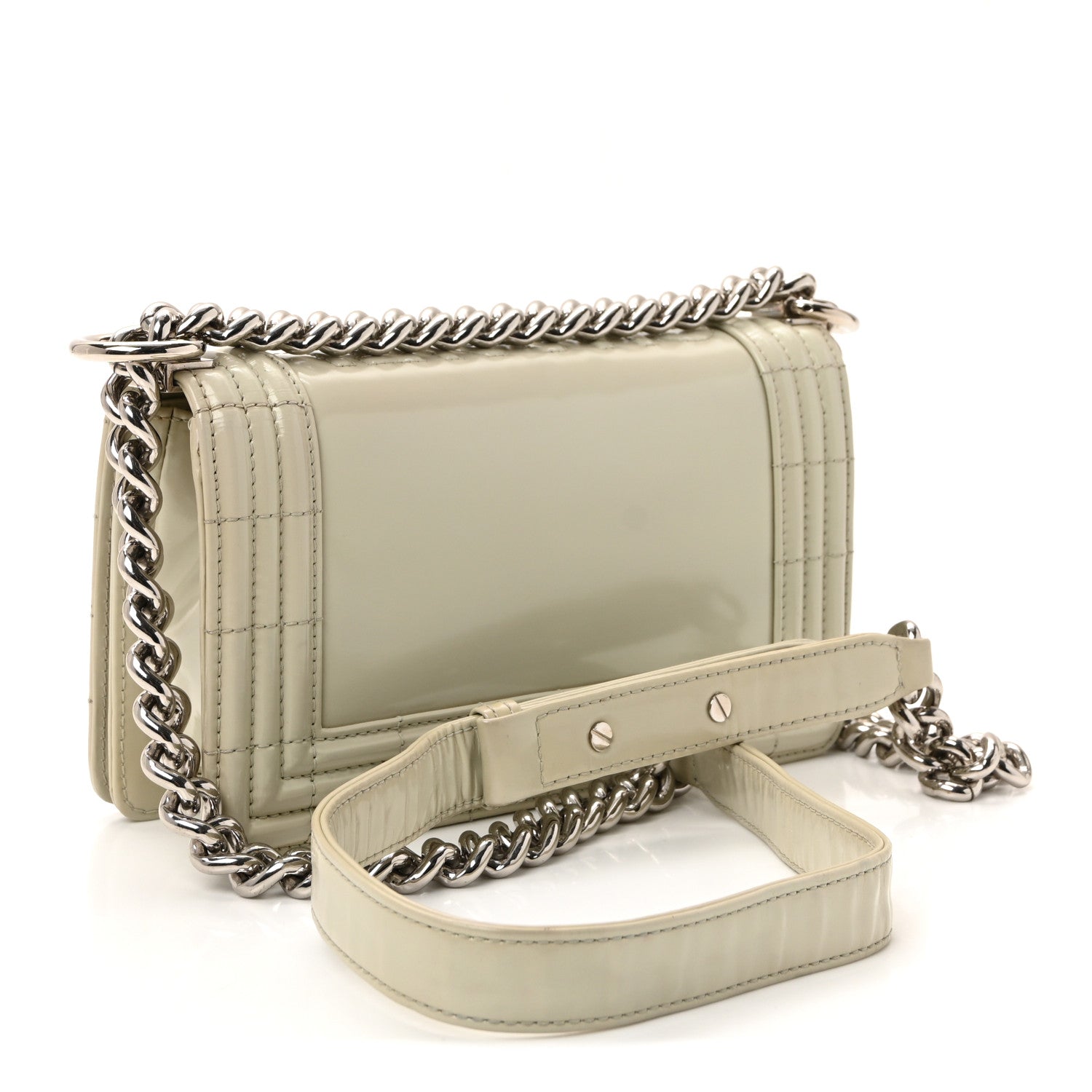 Chanel Glazed Calfskin Small Boy Flap Ivory 4 of 19