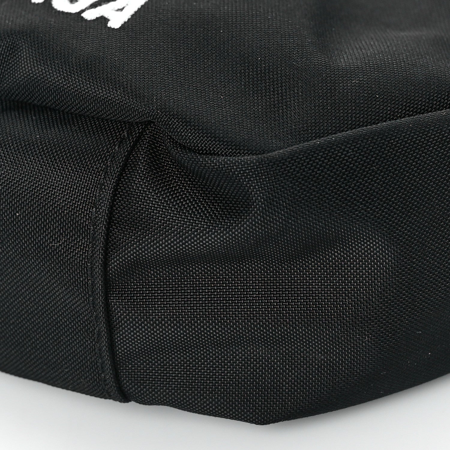 Balenciaga Recycled Sport Nylon Logo Embroidered Wheel Sling Bag Black White 8 of 8