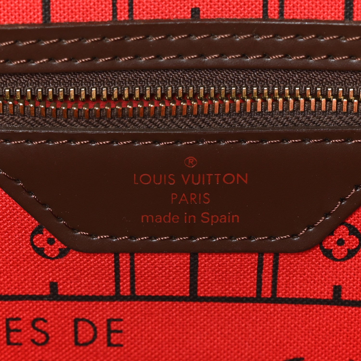 Louis Vuitton Damier Ebene Neverfull MM 6 of 9