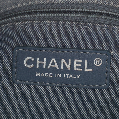 Chanel Denim Quilted Medium Graphic Flap Light Blue 6 of 7