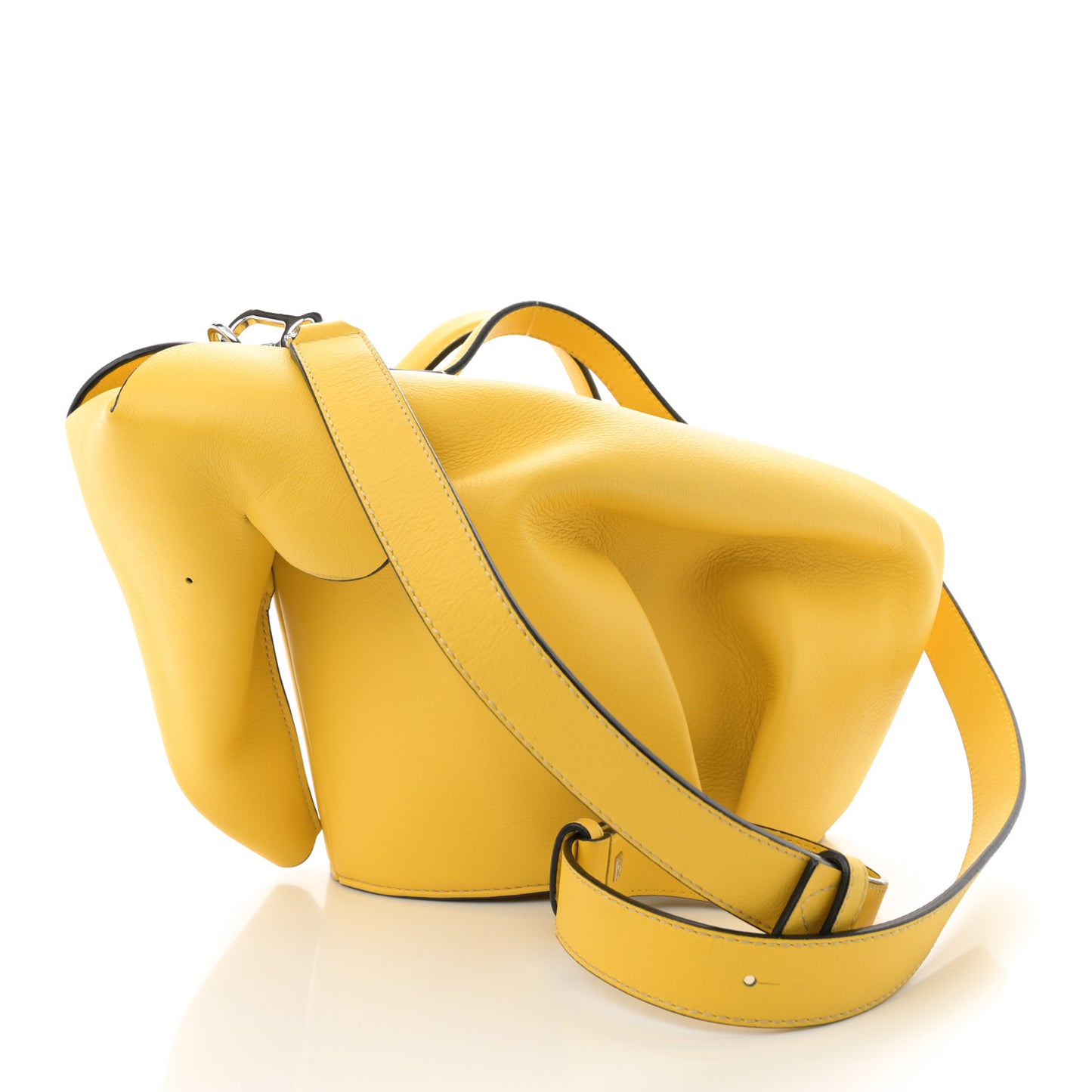 Calfskin Large Elephant Crossbody Bag Yellow