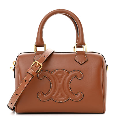 Celine Smooth Calfskin Triomphe Small Boston Bag Tan 1 of 10