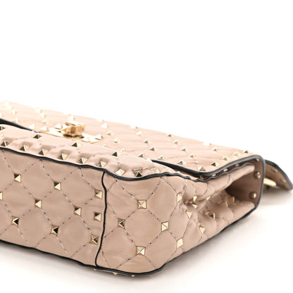 Valentino Garavani Lambskin Medium Rockstud Spike Shoulder Bag Poudre 6 of 7
