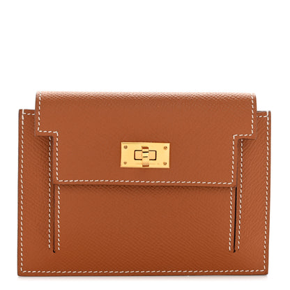 Hermes Epsom Kelly Pocket Compact Wallet Gold 1 of 8