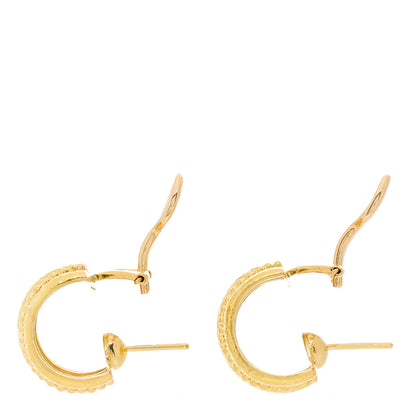 Elizabeth Locke 19K Yellow Gold Granulated Amalfi Hoop Earrings 2 of 3