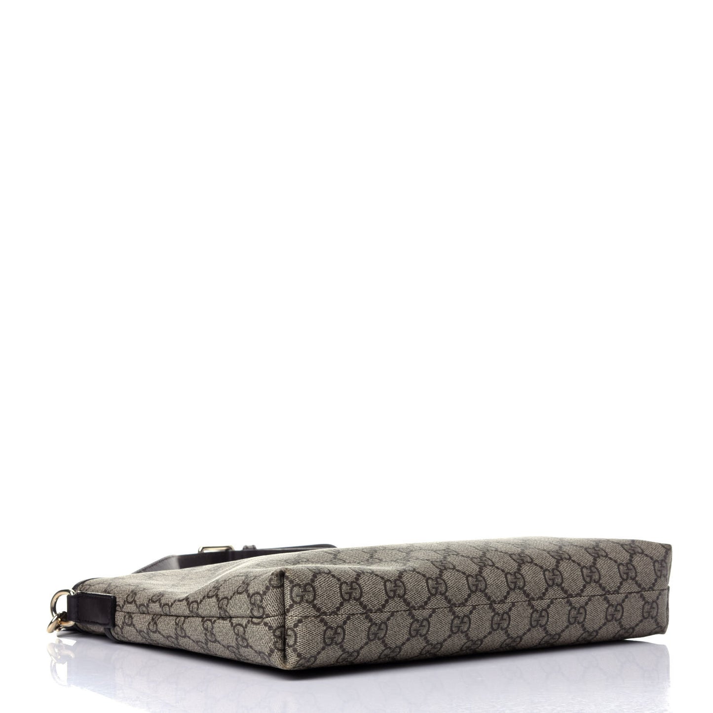 GG Plus Monogram Medium Flat Messenger Bag Dark Brown