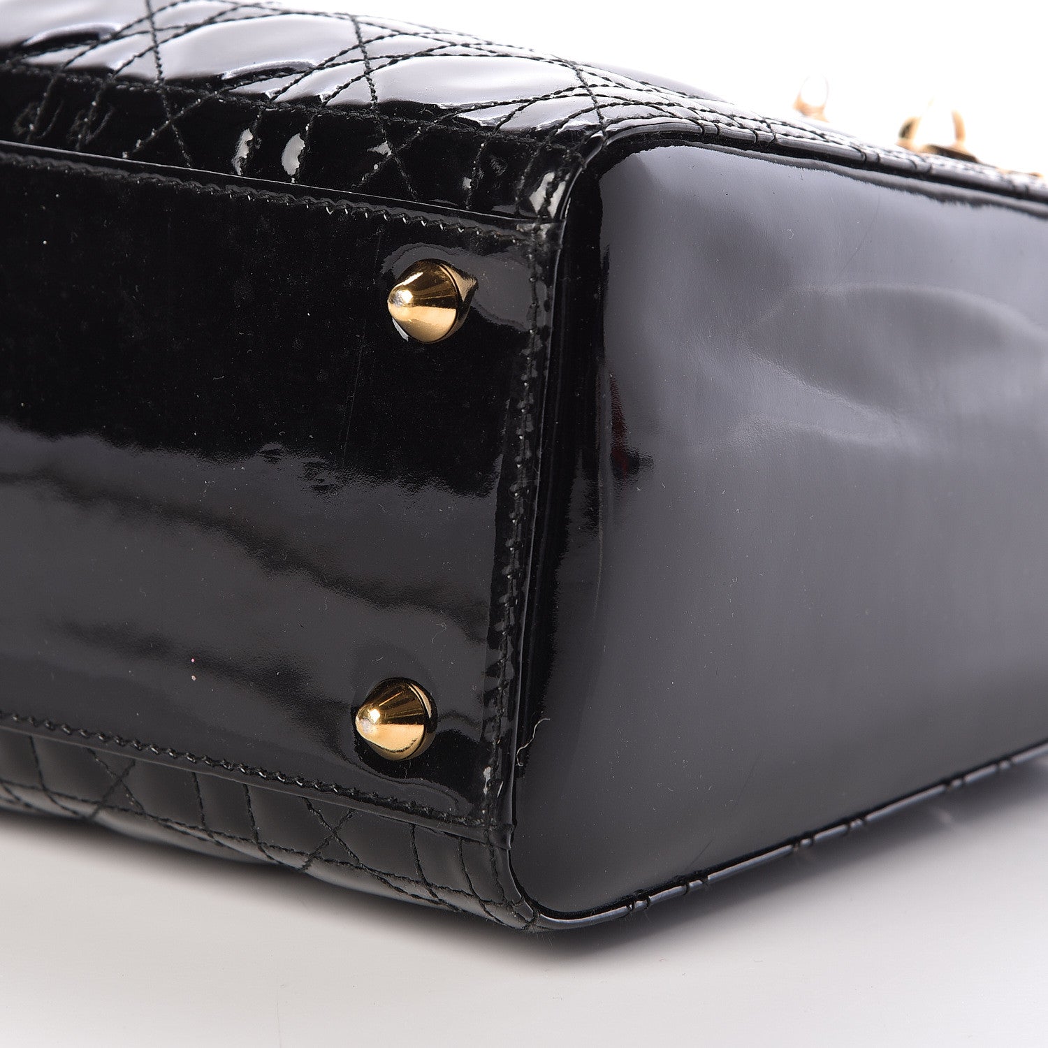 Christian Dior Patent Cannage Large Lady Dior Black 10 of 10