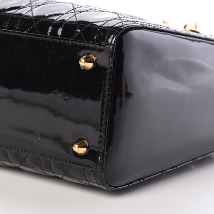 Christian Dior Patent Cannage Large Lady Dior Black 10 of 10