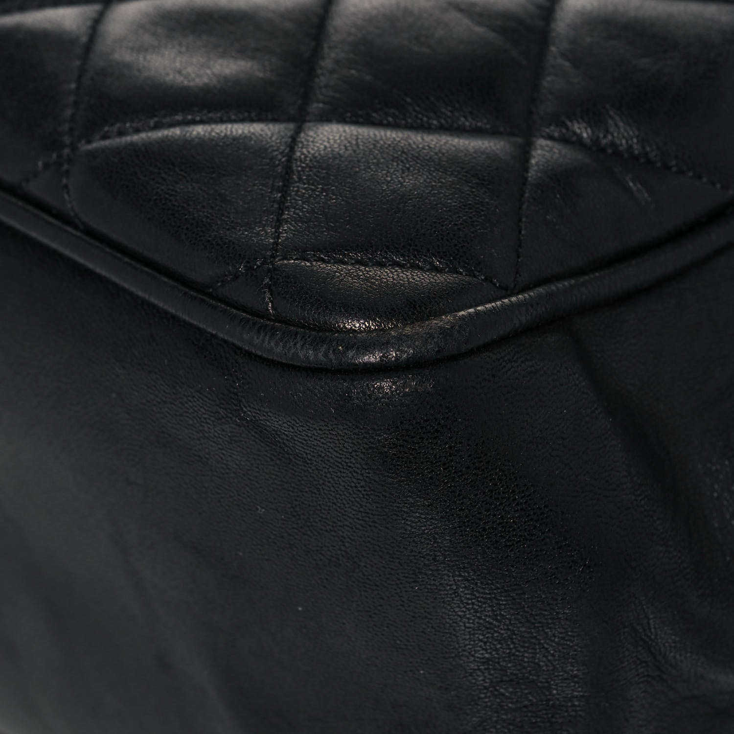 Chanel Lambskin Quilted Shopping Tote Black 11 of 18