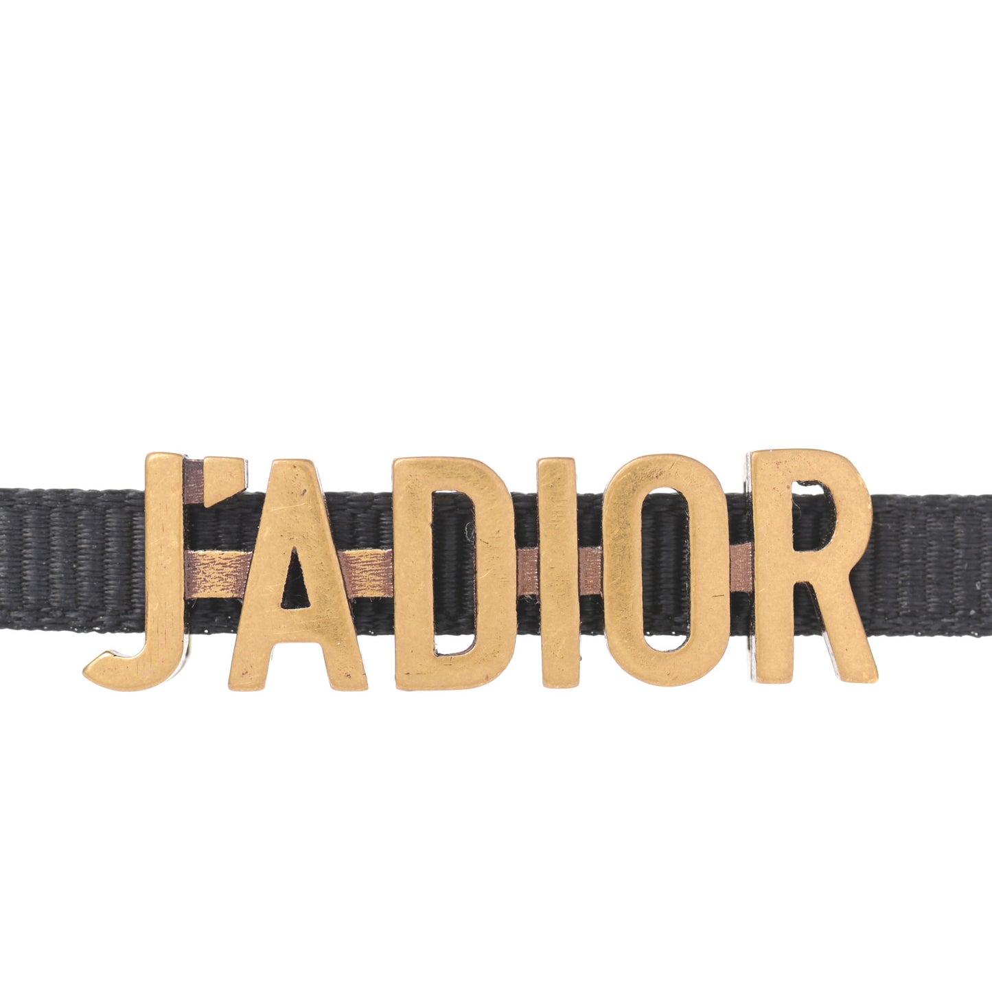 Grosgrain Ribbon J'Adior Logo Choker Necklace Black