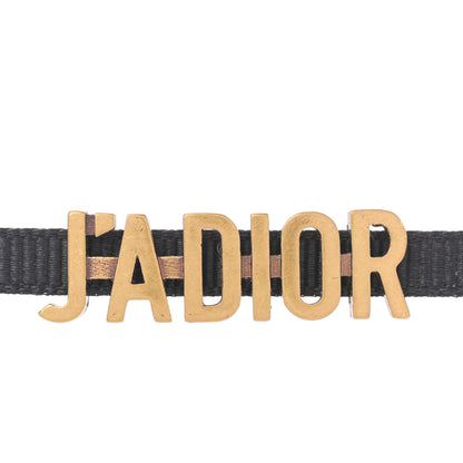 Christian Dior Grosgrain Ribbon J'Adior Logo Choker Necklace Black 4 of 4