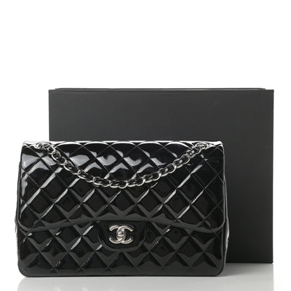 Chanel Patent Quilted Jumbo Double Flap Black 13 of 13